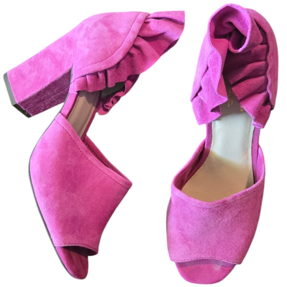 Seychelles Shoes - Seychelles Ruffle Block Heel High Heels Size 7.5